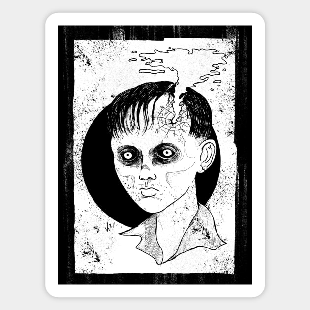 The Devil's Backbone Santi (white print) Magnet by Bloody Savage